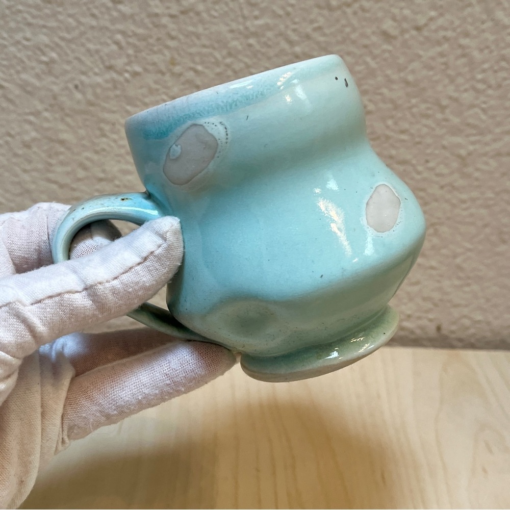 Porcelain Mug. Light Blue Iceberg Blue. Wheel thrown & wood fired. Stunning. - Picture 5 of 6